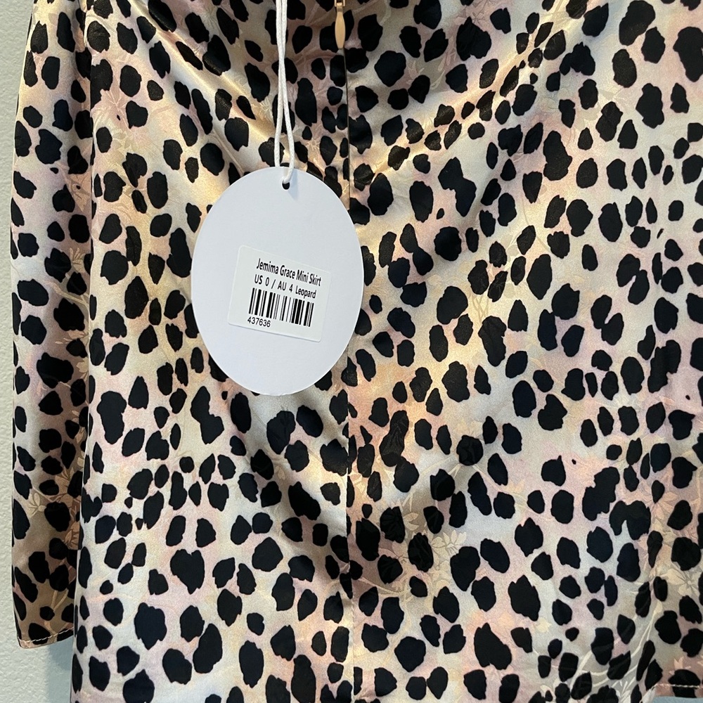 princess polly cheetah print satin slip mini skirt NEW WITH TAGS size 0